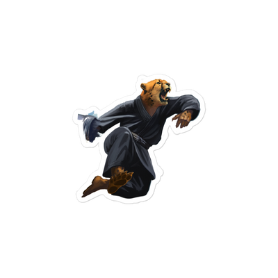 Zoo Jitsu Fighters Chico the Cheetah Bubble-free sticker - Icon Heroes 