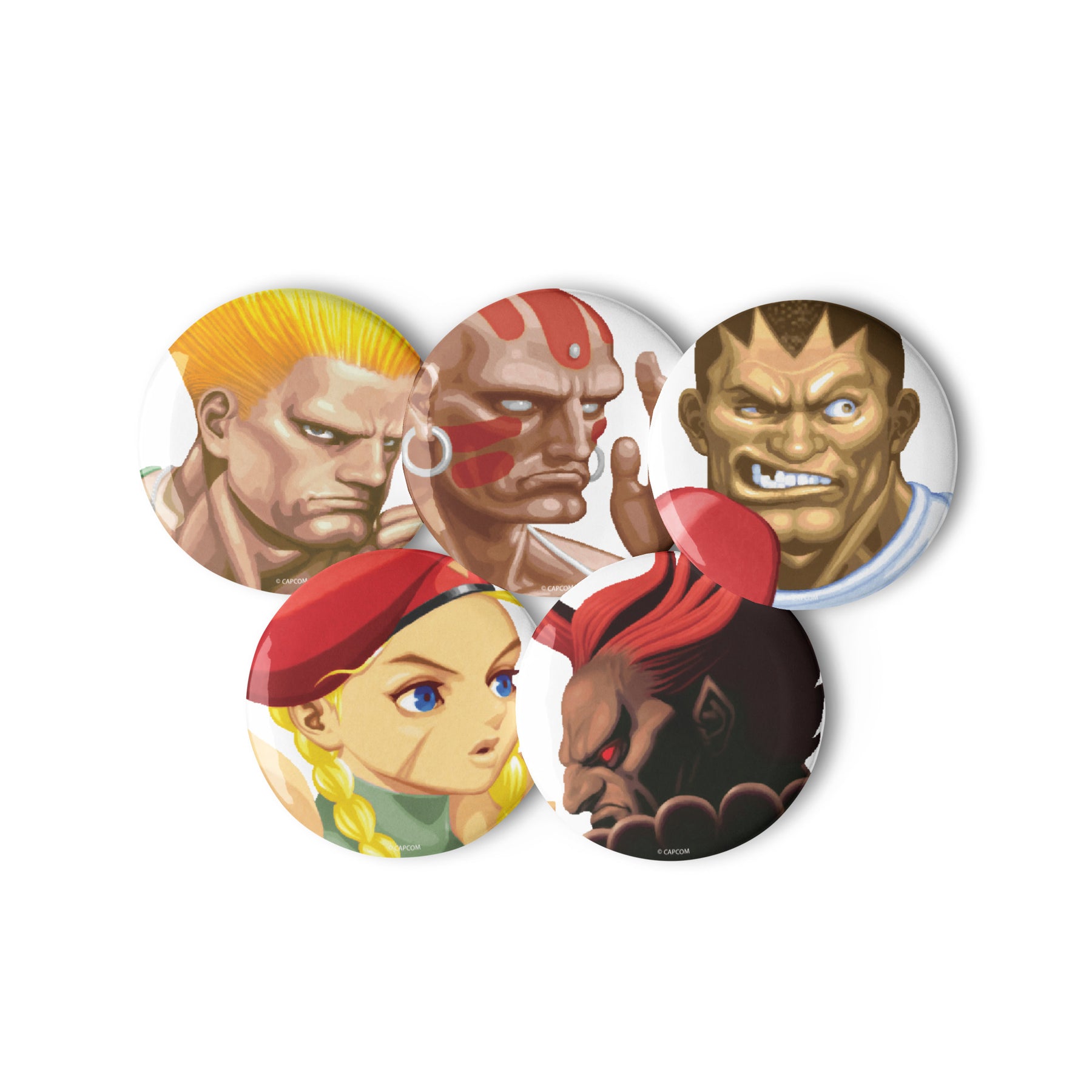 Street Fighter Character Select Pin Buttons Set 2