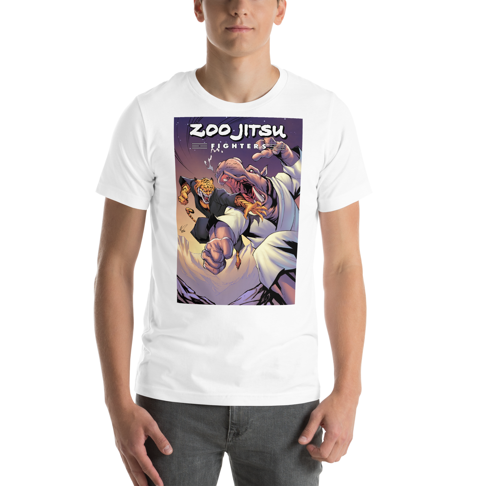 Zoo Jitsu Fighters Unisex t-shirt by Ale Garza - Icon Heroes 